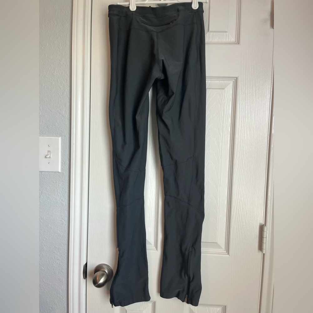 Nike Dri-FIT Gray Leggings Zippers at Ankles